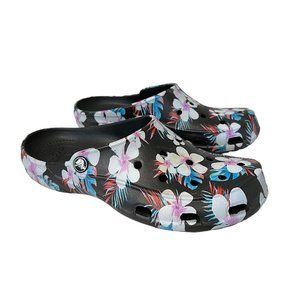 CROCS FREESAIL SEASONAL Floral Slip On Slides Clogs Women’s Size 9